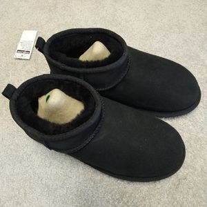 New Costco Kirkland shearing ankle boots black big kids size 4